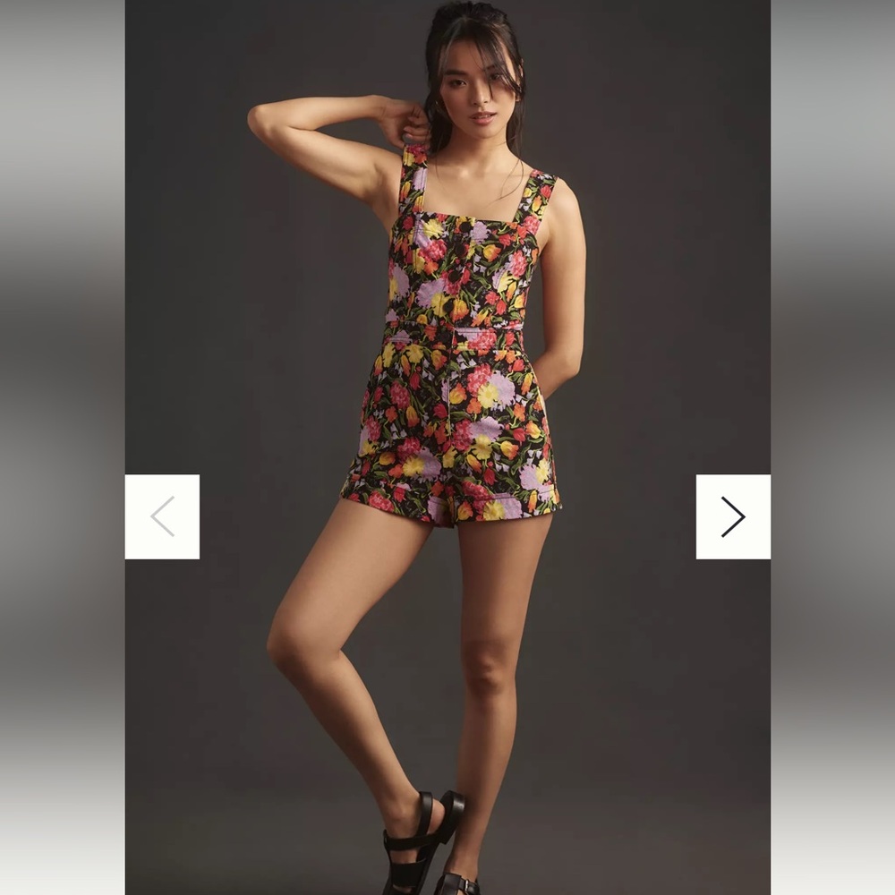 The Yukiko Noritake Portside Button-Front Romper by Maeve